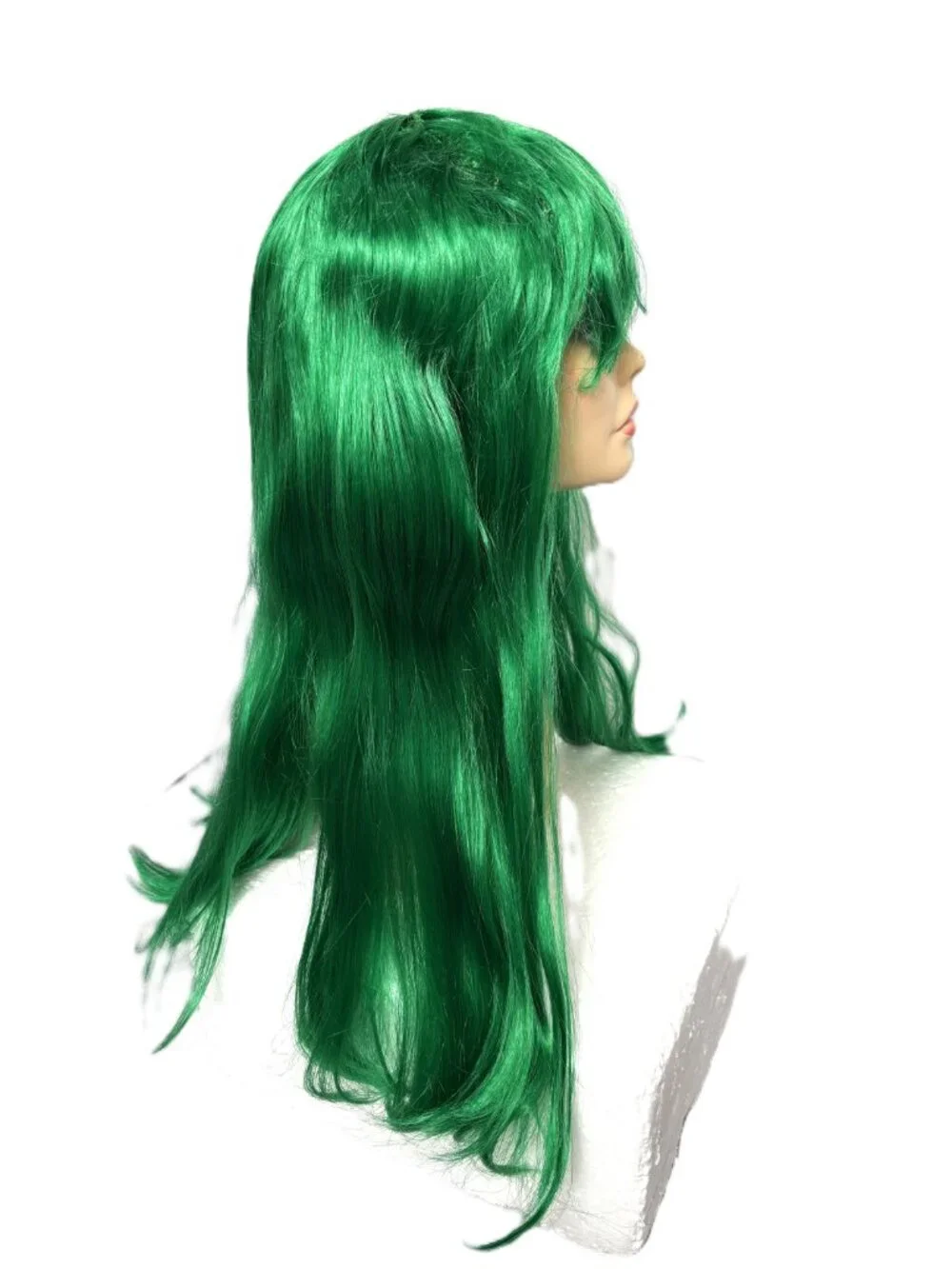 Pony Express 24” Long Kelly Green  Straight Wig w/ Bangs  New Old Stock Y2K